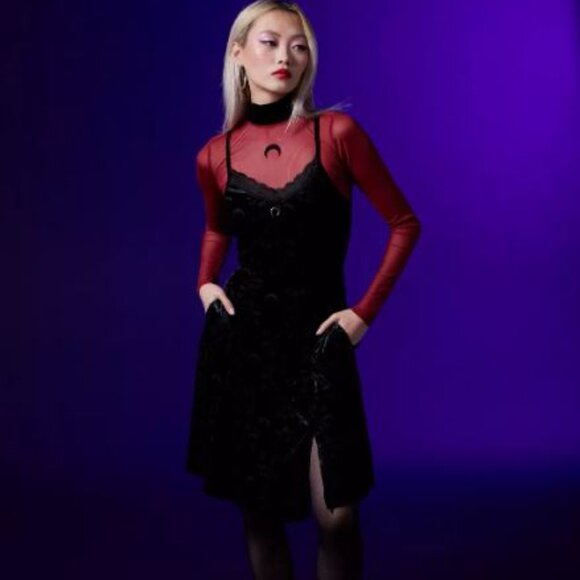 ISO Pretty Guardian Sailor Moon Black Lady Mesh Twofer Dress - Picture 1 of 1